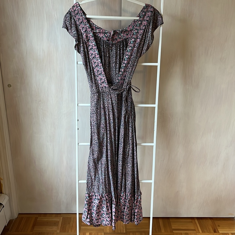 VINTAGE ADINI True Wrap Dress Ditsy Floral Size S - Picture 2 of 14